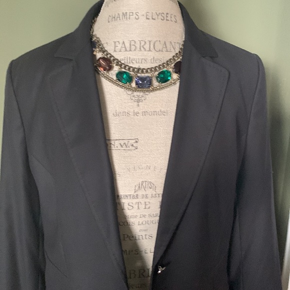 BNWOT ANNE KLEIN Black Blazer, two front pockets, with stitching details. - Picture 2 of 12